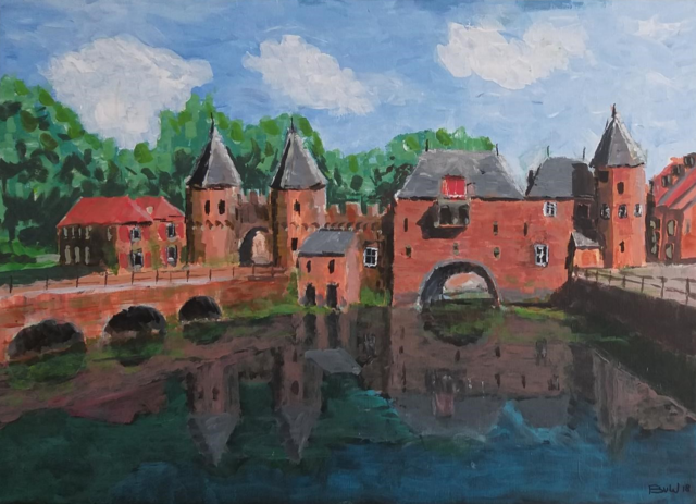 De Koppelpoort in Amersfoort / acryl / 70x50cm / on canvas / Bart van Wolde / 2018 / 450 euro